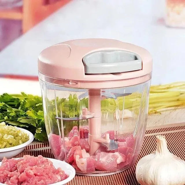 Manual Meat Chopper – Hand-Pull Food Processor for Meat, Vegetables & Garlic